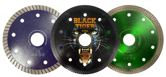 3in1-SET 125 mm / 1x BLACK TIGER / 1x GREEN MAMBA / 1x TURBO FEINSCHNITT