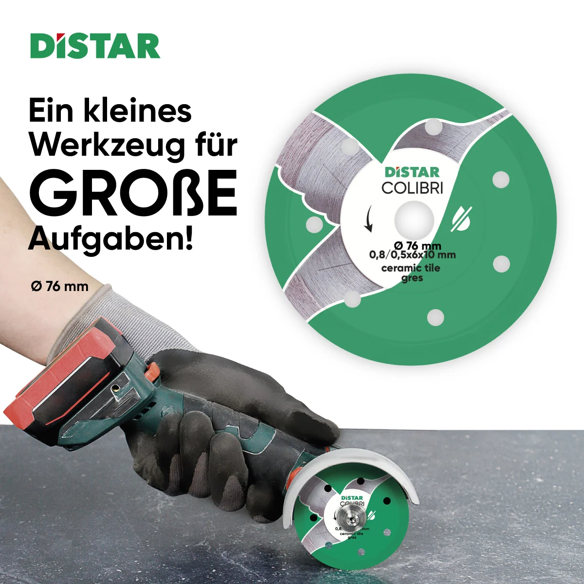 DiSTAR Colibri - 0,8 mm dünne Diamantscheibe Ø 76 mm – Produktbild 7