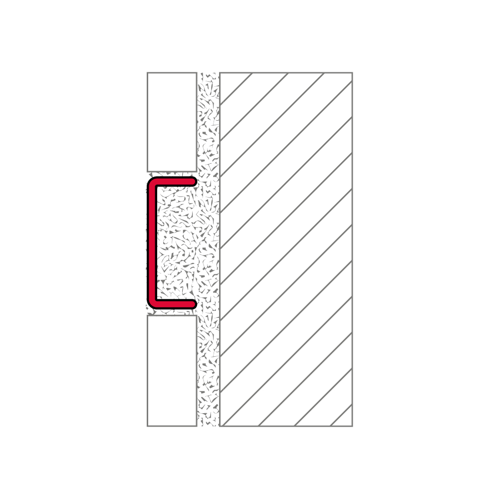 Trenn-Dekoprofil Edelstahl 25 mm / 2,5 Meter – Produktbild 2
