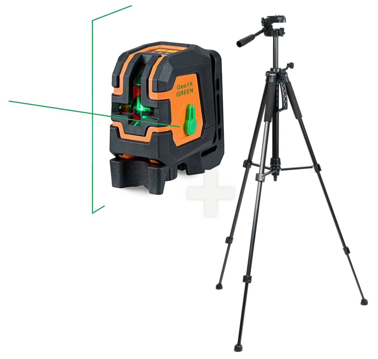 Geo Fennel Geo1X-GREEN Kreuzlinienlaser-Set mit Kurbelstativ – Produktbild 2