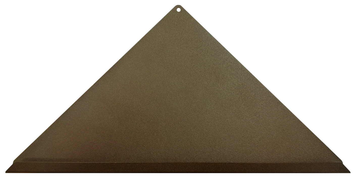 Eck-Duschablage (gleichschenklig) 395 x 280 x 280 mm, Farbe: braun, Vorderkante: Quadratprofil