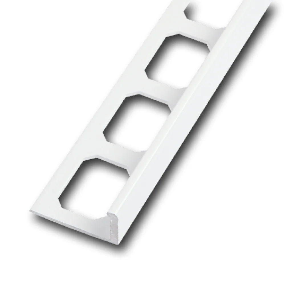 Winkelabschlussprofil Aluminium pulverbeschichtet weiß