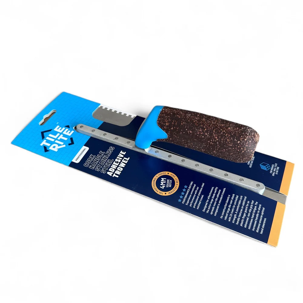 Tile Rite - Premium Zahnkelle (Edelstahl) mit Kork-Griff (Zahnungen 4 / 6 / 8 / 10 / 12 mm) – Produktbild 2