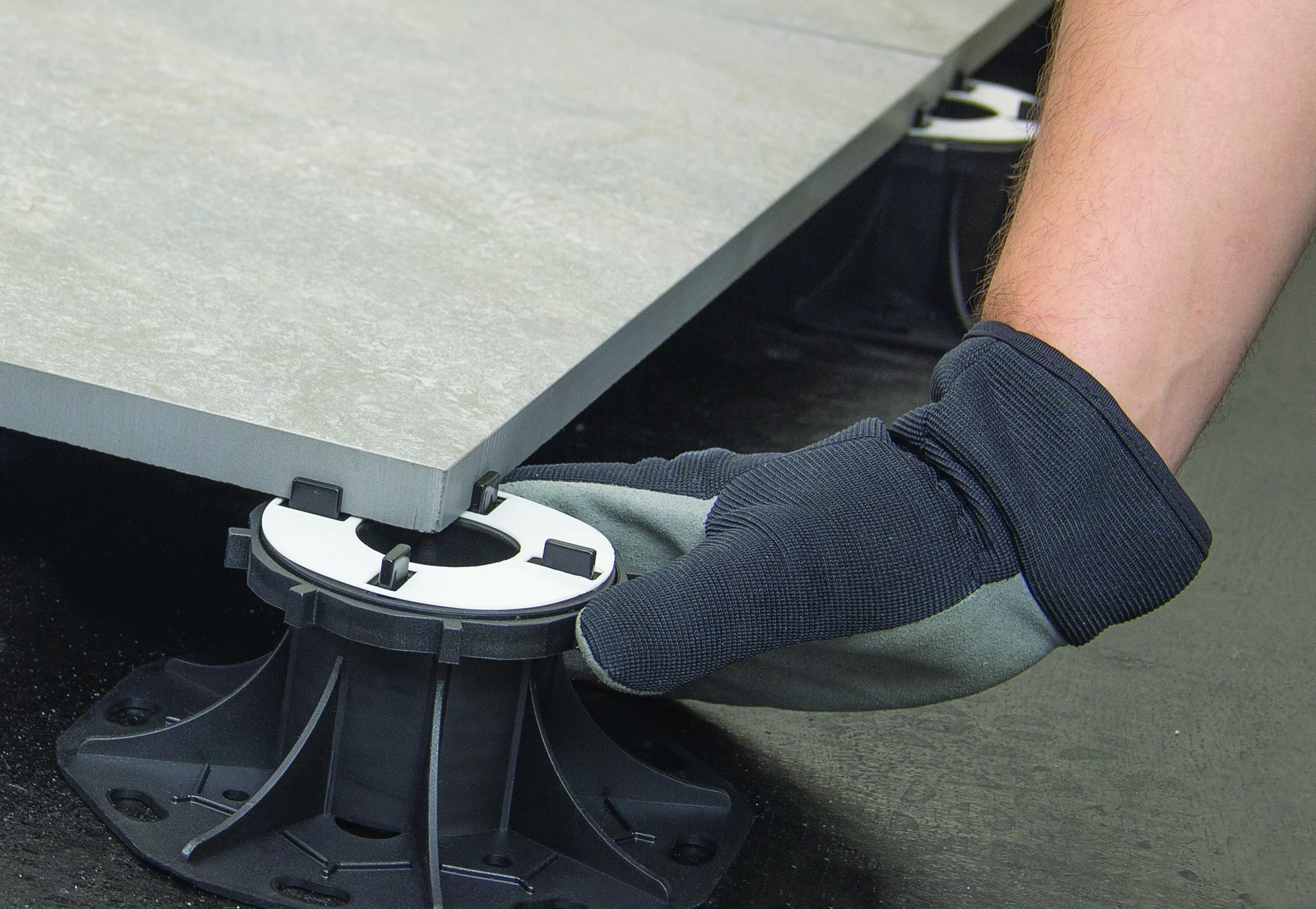 Stelzlager (selbstnivellierende Ausführung) für Fliesen Platten Terassen Balkone Feinsteinzeug – Produktbild 10