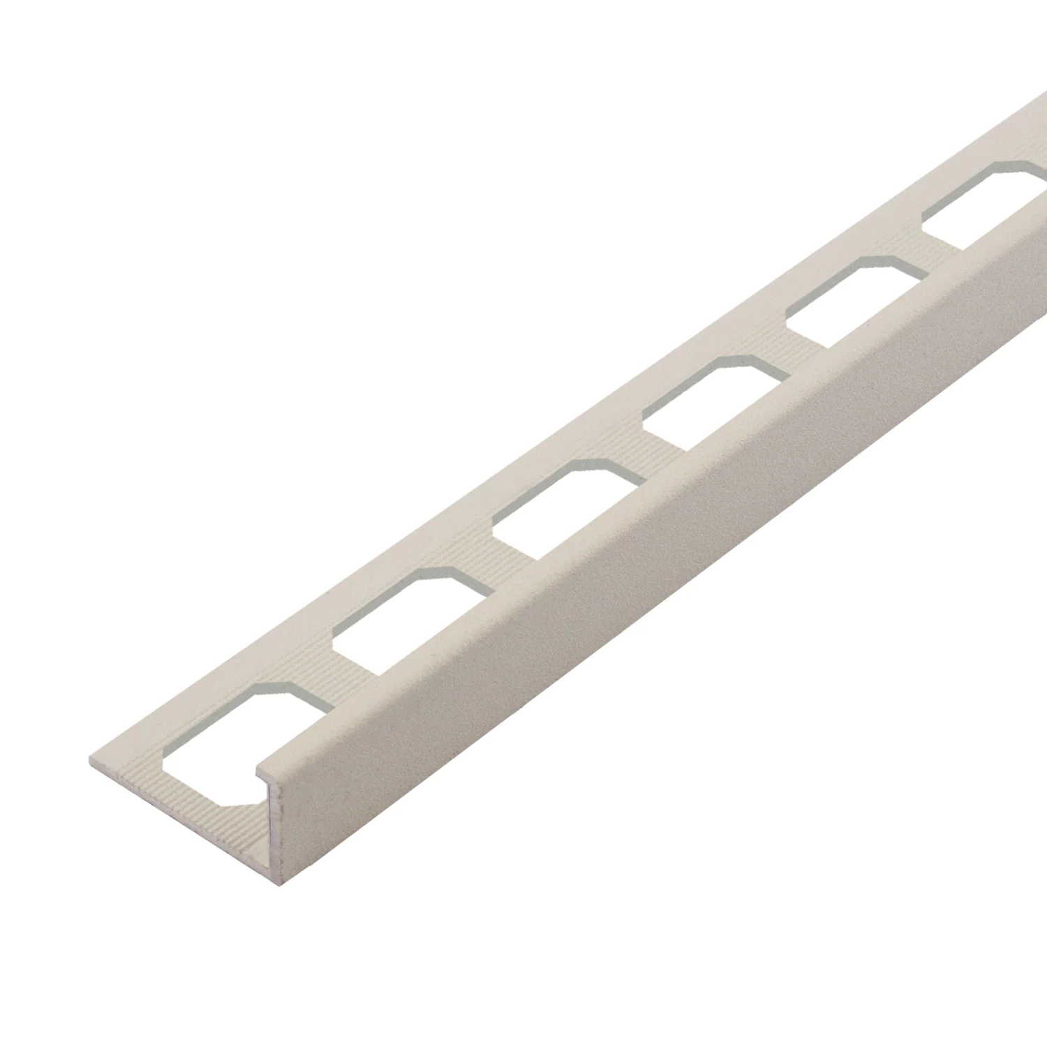 Winkelabschlussprofil Aluminium strukturbeschichtet creme