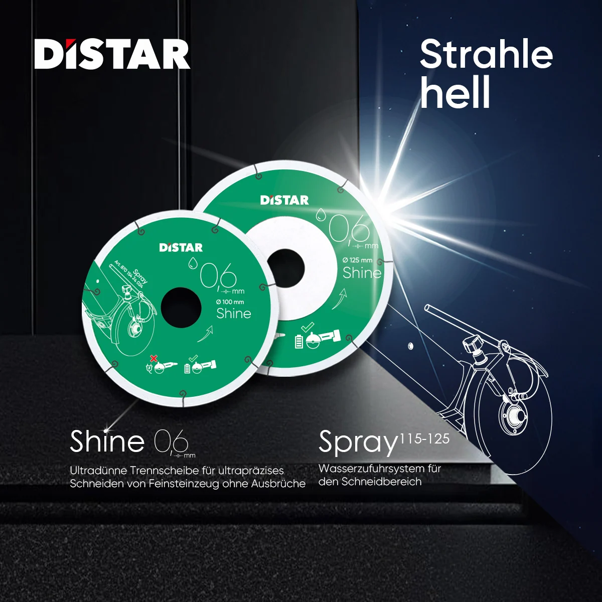 DiSTAR Shine - 0,6 mm dünne Diamanttrennscheibe Ø 125 mm – Produktbild 7