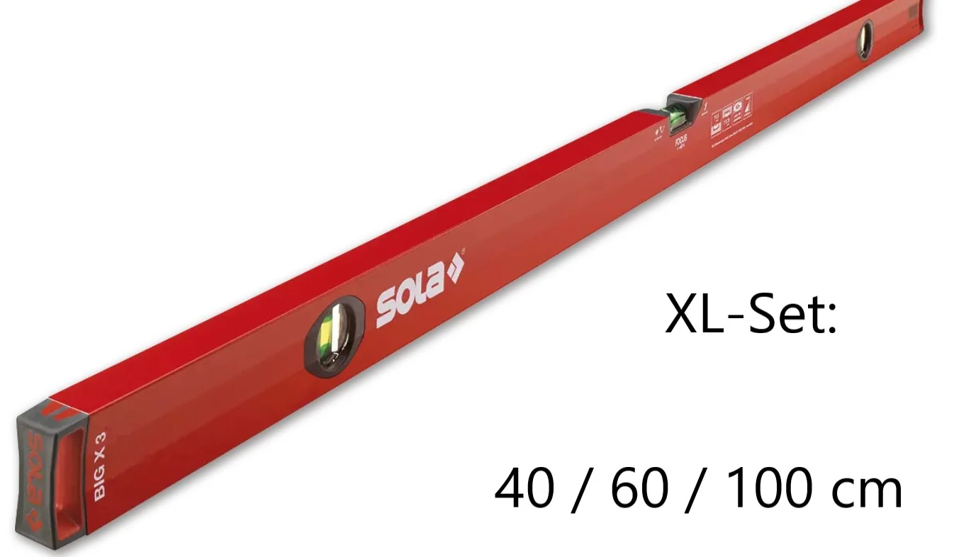 Sola BIG X Set XL / 40, 60, 100 cm im Set – SOLA-Messwerkzeuge