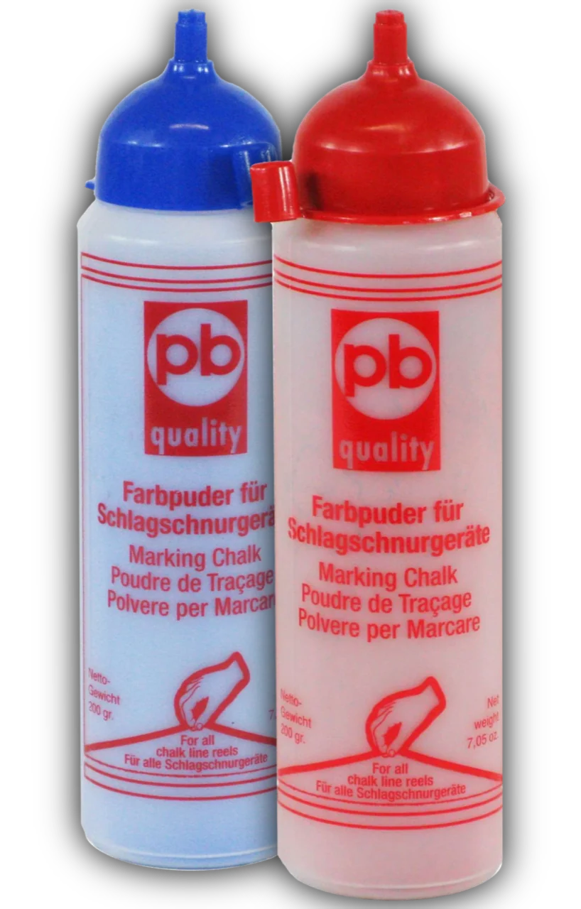 Farbpuder Flasche 400 gr., rot o. blau für Schlagschnurgerät – Holtmann