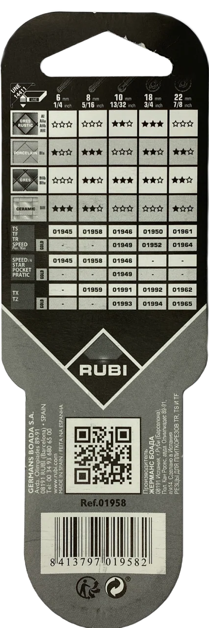 Rubi Ersatzrädchen Silver 8 mm für TR / TF / TS - Modelle (Art. 01958) – Produktbild 2