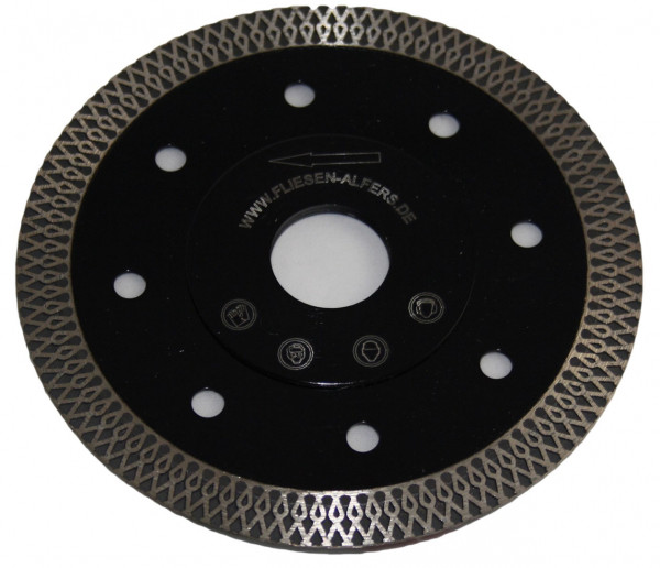 High-End-Diamantscheibe BLACK TIGER, 125 mm, 1,3 mm, Ornamentsegment, verstärkter Flansch