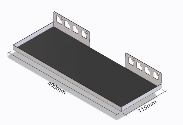 Duschablage (befliesbar) 400 x 115 mm, Form: Rechteck