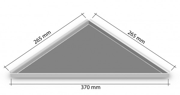 Eck-Duschablage zum Nachrüsten 265 x 265 mm