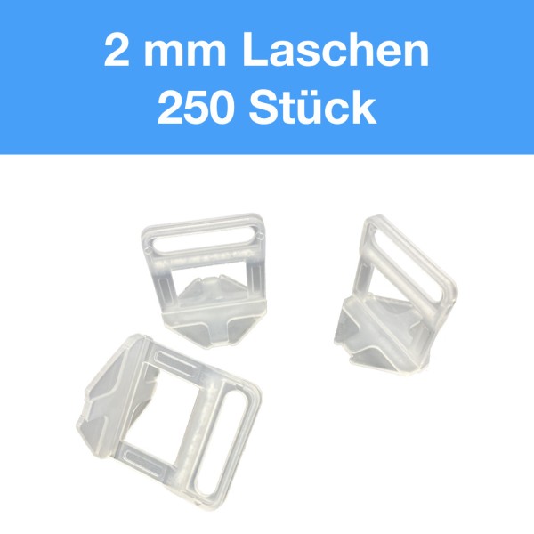 Verlegefix 250 Laschen 2,0 mm Fliesen Nivelliersystem