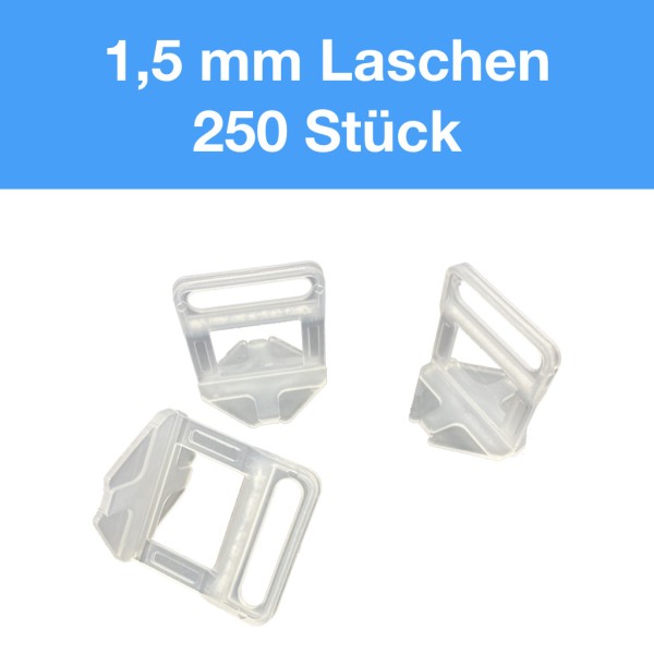 Verlegefix 250 Laschen 1,5 mm Fliesen Nivelliersystem