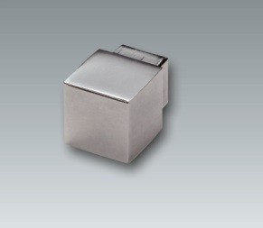 Alu Quadroecke, silber eloxiert, Höhe 7 mm