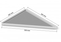 Eck-Duschablage zum Nachrüsten (rechts) 265 x 205 mm