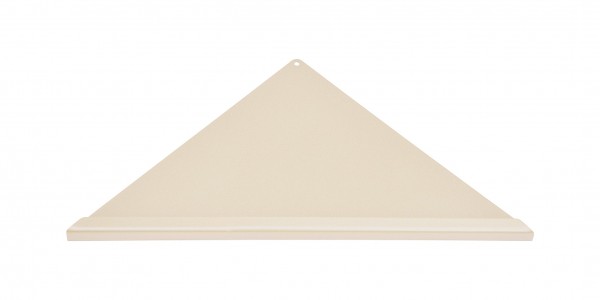 Eck-Duschablage (gleichschenklig) 395 x 280 x 280 mm, Farbe: beige, Vorderkante: Quadratprofil