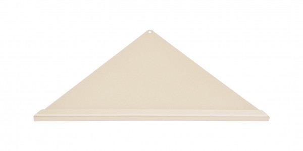 Duschablage-Eckablage, dreieckig, gleichschenklig Vorderkante Quadroprofil,Farbe:beige Breite:310x22