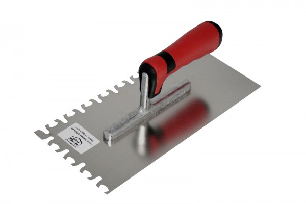 Notched trowel Holotop - stainless steel, soft grip - 280 x 130 mm