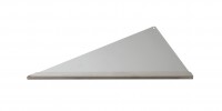 Eck-Duschablage (langer Schenkel rechts) 340 x 300 x 160 mm Vorderkante: Quadratprofil