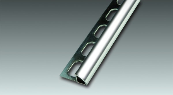 Aluminium Viertelkreis-Profil, geschlossen, glänzend, Höhe 8 mm je 2,50 m
