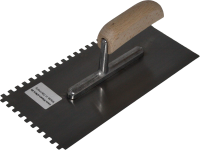 Zahnspachtel mit Holzgriff, 6, 8, 10 und 12 mm (Carbonstahl)