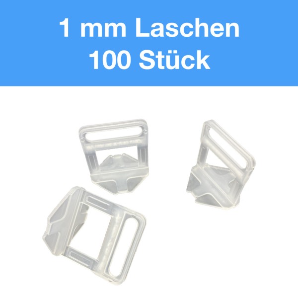 Verlegefix 100 Laschen 1,0 mm Fliesen Nivelliersystem