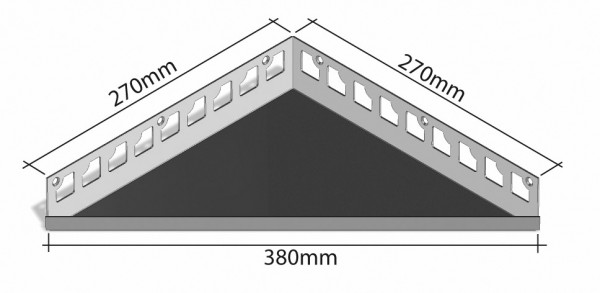 Eck-Duschablage (befliesbar) 380 x 270 x 270 mm