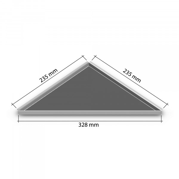 Eck-Duschablage zum Nachrüsten 235 x 235 mm