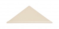 Eck-Duschablage (gleichschenklig) 310 x 220 x 220 mm, Farbe: beige, Vorderkante: Quadratprofil