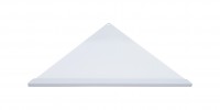 Eck-Duschablage (gleichschenklig) 395 x 280 x 280 mm, Farbe: weiß, Vorderkante: Quadratprofil