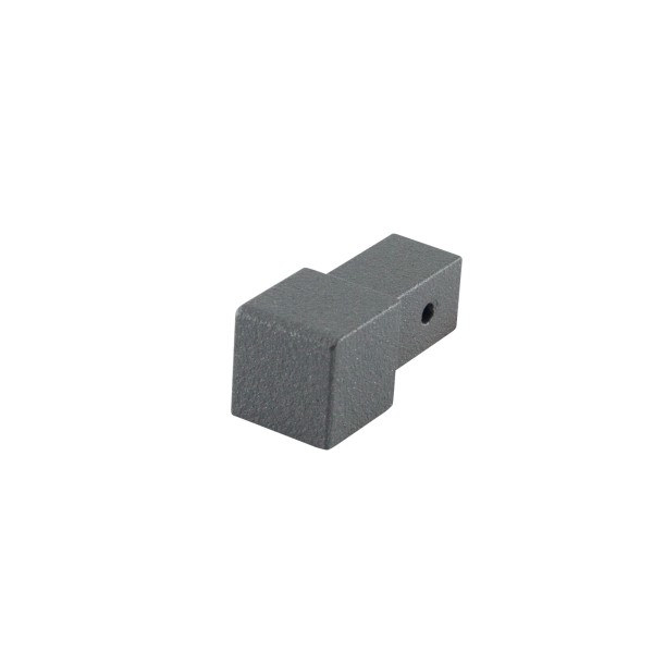Quadratprofil / Ecken Aluminium grau metallic, strukturbeschichtet