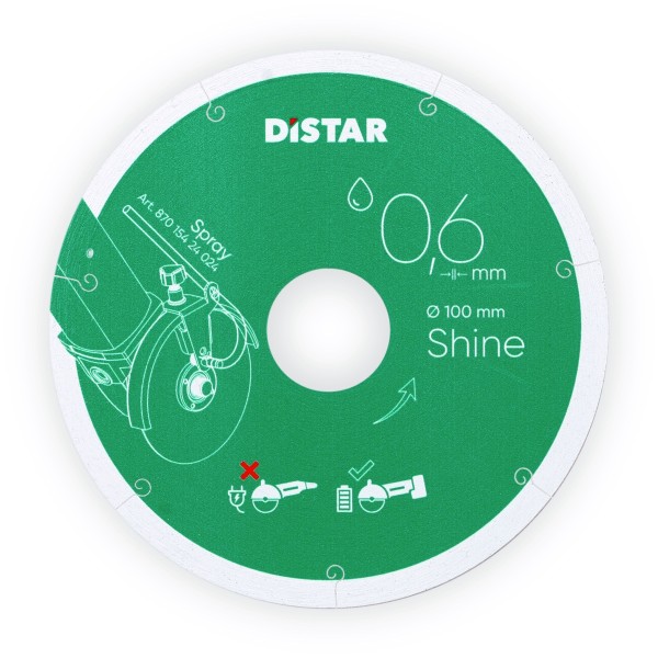 DiSTAR Shine - 0,6mm dünne Diamanttrennscheibe Ø 100mm