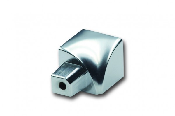Aluminium Innenecke für Viertelkreisprofil, silberglänzend, Höhe 6 mm