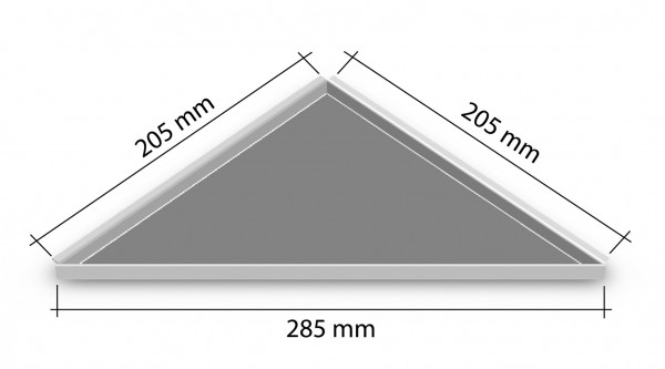 Eck-Duschablage zum Nachrüsten 205 x 205 mm