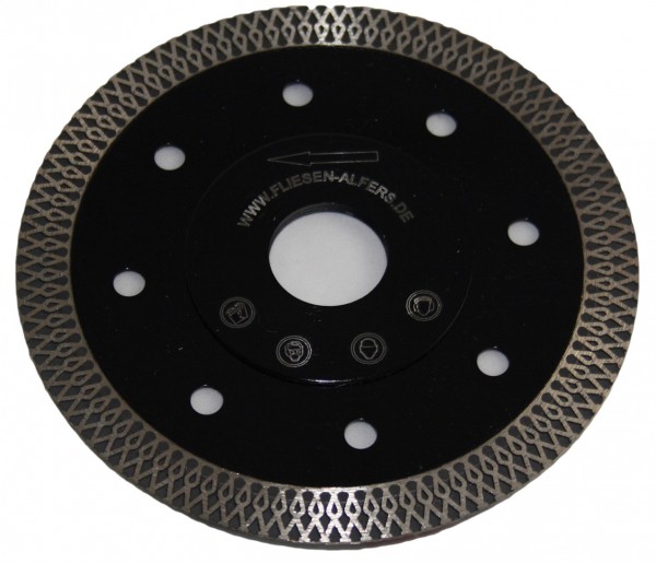High-End-Diamantscheibe BLACK TIGER, 115 mm, 1,3 mm, Ornamentsegment, verstärkter Flansch