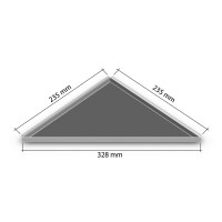 Eck-Duschablage zum Nachrüsten 235 x 235 mm