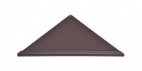 Eck-Duschablage (gleichschenklig) 355 x 250 x 250 mm, Farbe: braun, Vorderkante: Quadratprofil