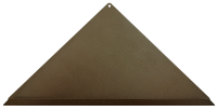 Eck-Duschablage (gleichschenklig) 310 x 220 x 220 mm, Farbe: braun, Vorderkante: Quadratprofil