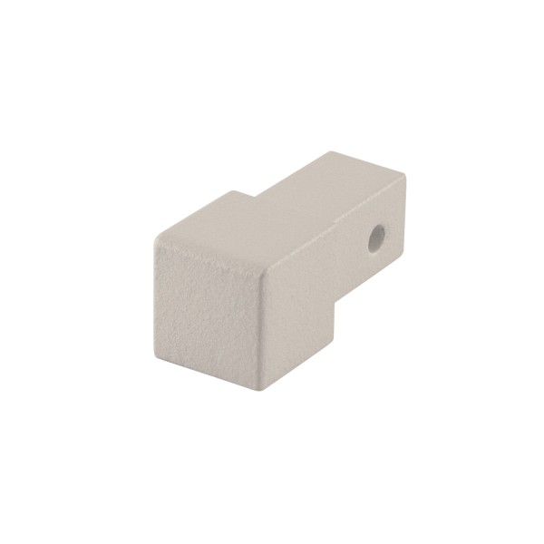 Quadratprofil / Ecken Aluminium strukturbeschichtet creme