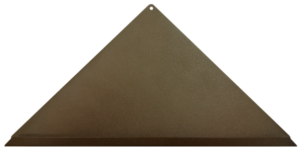 Eck-Duschablage (gleichschenklig) 395 x 280 x 280 mm, Farbe: braun, Vorderkante: Quadratprofil