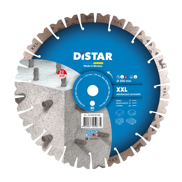 DiSTAR XXL-Diamantscheibe für Stahlbeton (Ø 230 / 350 mm)