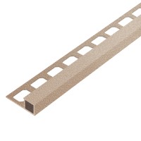 Quadratprofil / Ecken Aluminium strukturbeschichtet beige brillant