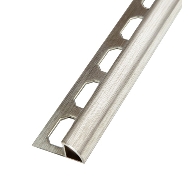Viertelkreisprofil / Ecken Aluminium gebürstet titan hochglanzeloxiert