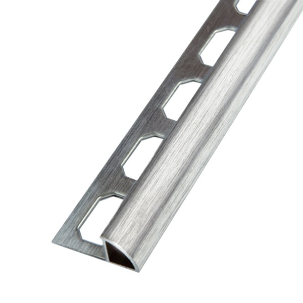 Viertelkreisprofil / Ecken Aluminium gebürstet silber hochglanzeloxiert