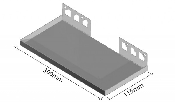 Duschablage (befliesbar) 300 x 115 mm, Form: Rechteck