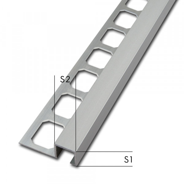 Quadratprofil Alu silber eloxiert matt