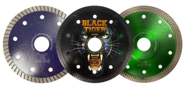 3in1-SET 125 mm / 1x BLACK TIGER / 1x GREEN MAMBA / 1x TURBO FEINSCHNITT