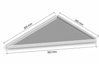 Eck-Duschablage zum Nachrüsten (links) 205 x 305 mm