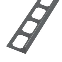 Winkelabschlussprofil Aluminium pulverbeschichtet aschgrau